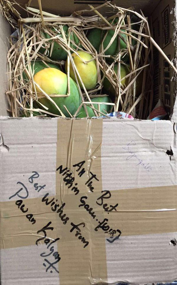 Nithiin Gets Pawan Mangoes Again