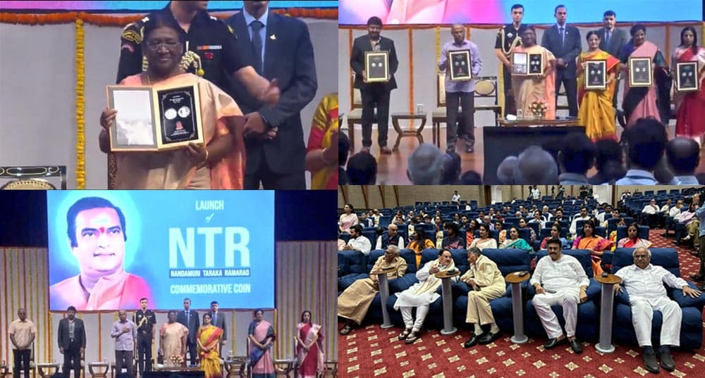 President Murmu Releases The Commemorative Coin on NTR