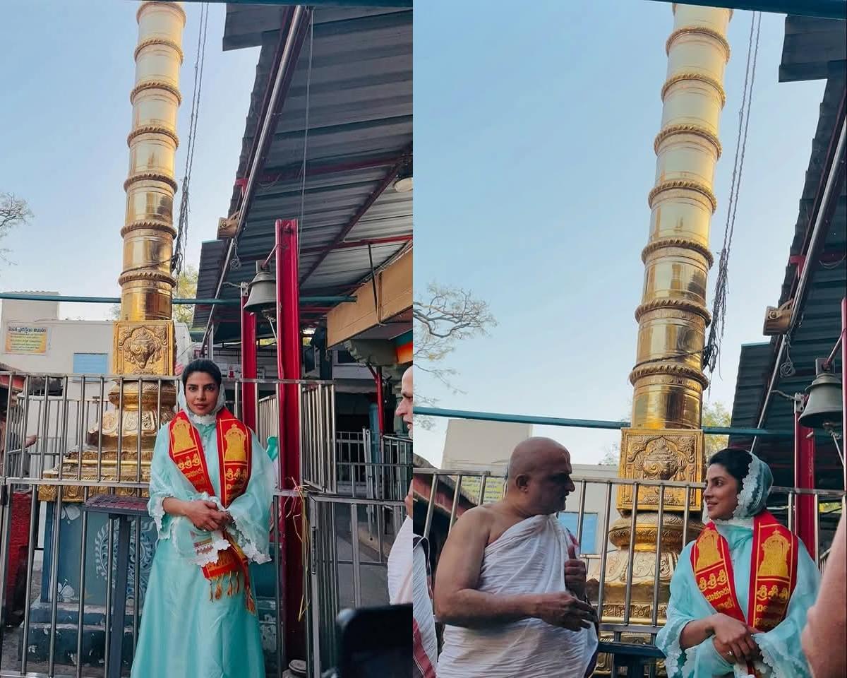 Priyanka Chopra Visits Chilukuru Temple Amidst SSMB29 Rumours