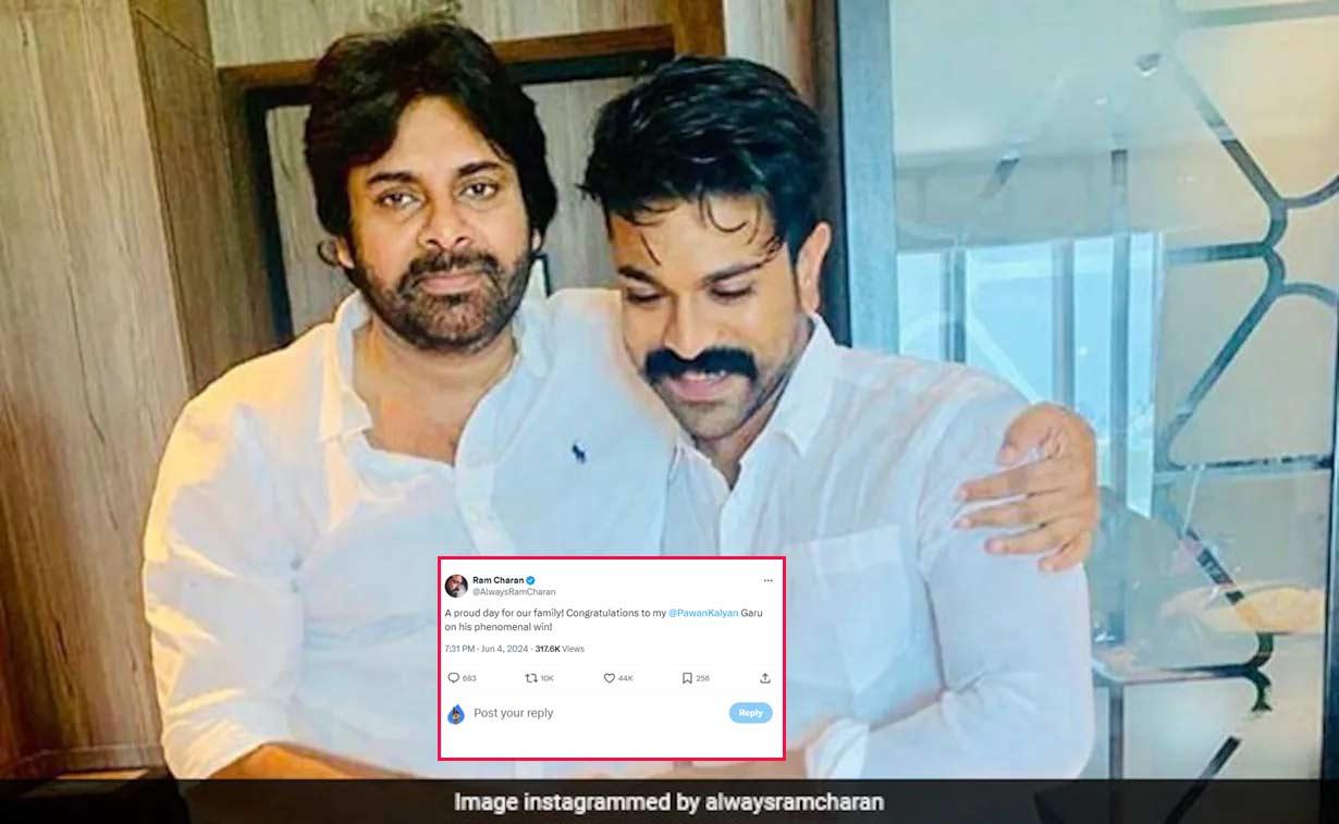 Ram Charan congratulates Pawan Kalyan on AP victory