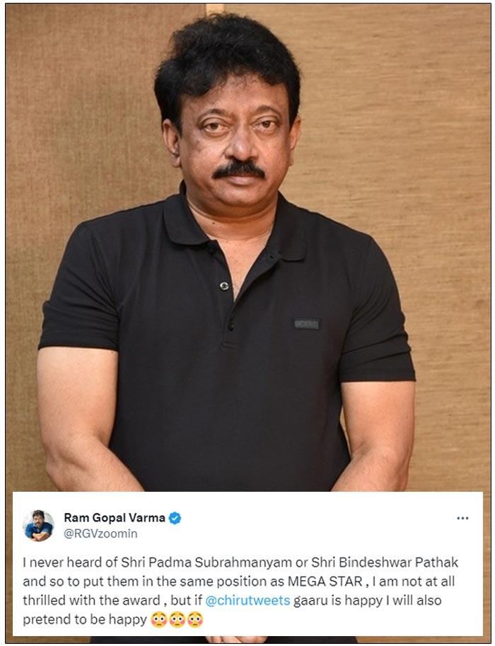 Chiranjeevi Padma Vibhushan, RGV Insults Other Winners