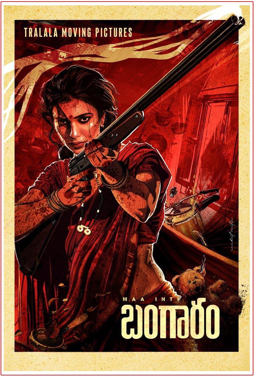 Samantha As Bangaram Holding A Double Barrel Gun In First Poster