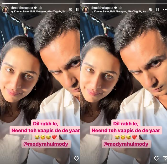 Shraddha Kapoor shares pic with Rahul Mody
