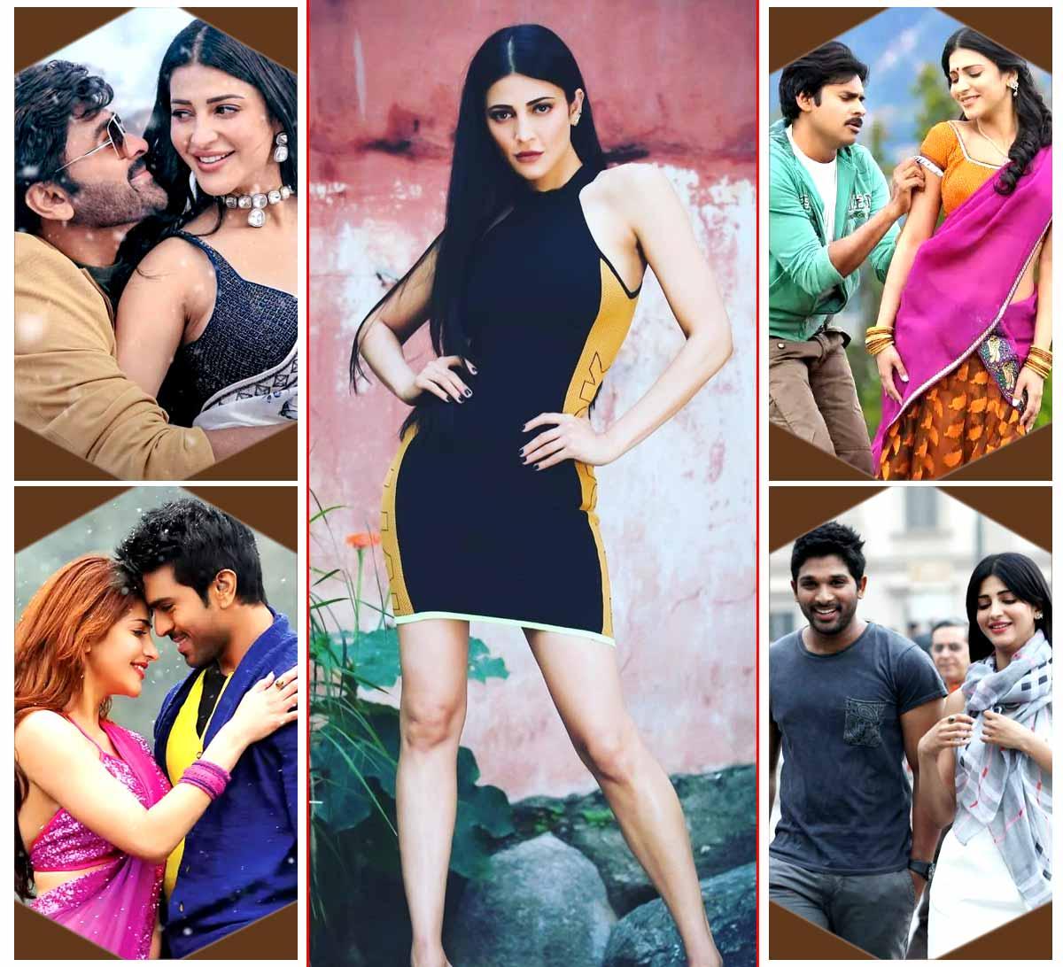 Shruti Haasan has become the lucky heroine of mega heroes