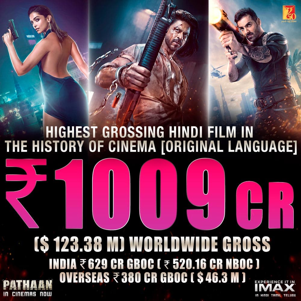 Pathaan cross 500 cr mark