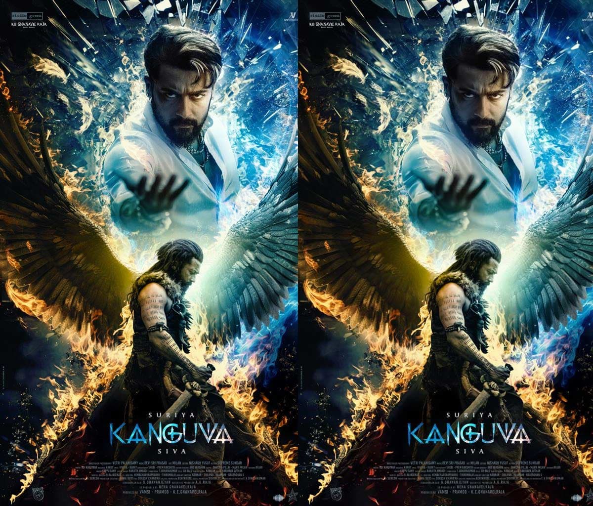 Suriya in different avatars in Kanguva second poster