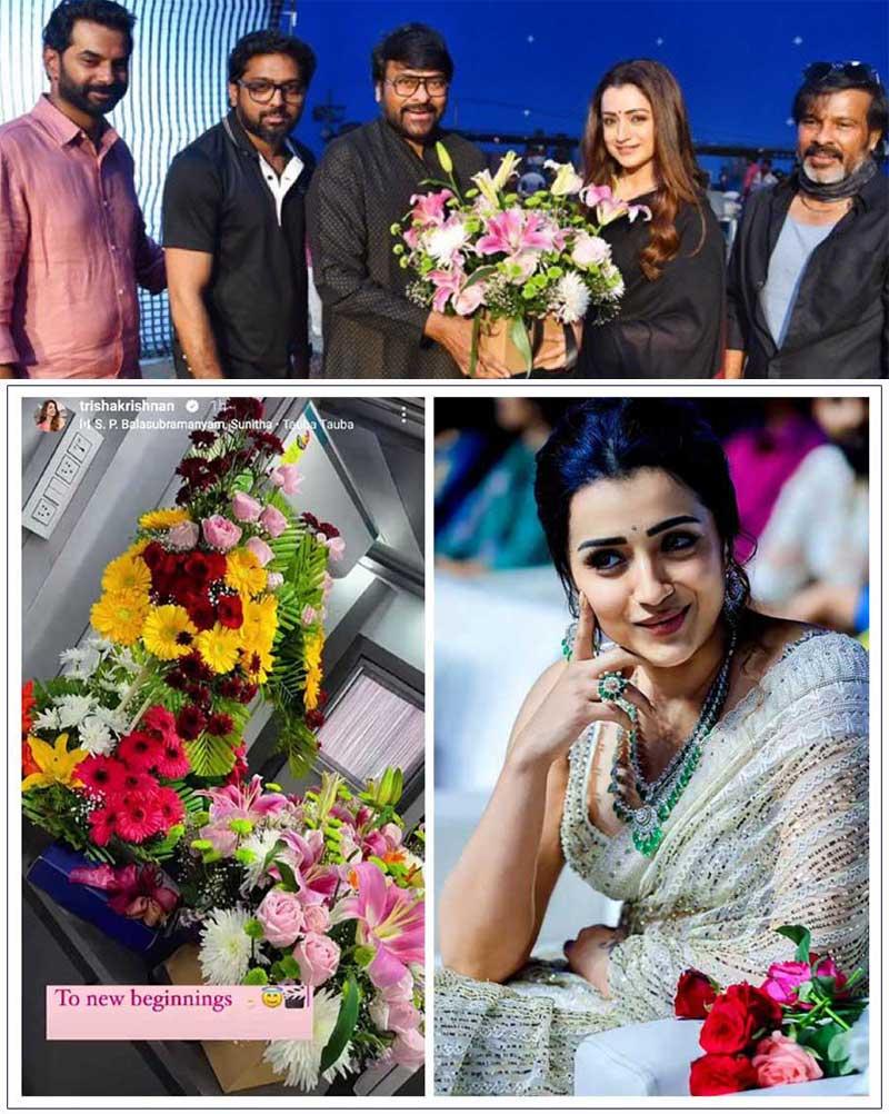 Trisha Joins The Sets Of Chiranjeevi Vishwambhara