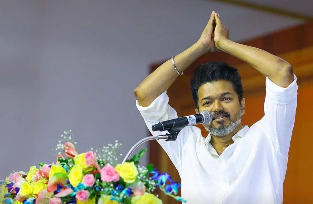 As Hindi debate rages slipper hurled at Vijay house