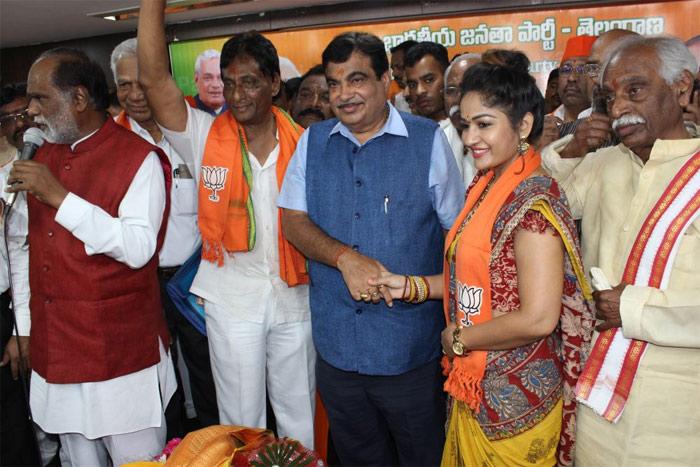 Actress Madhavi Latha has joined BJP