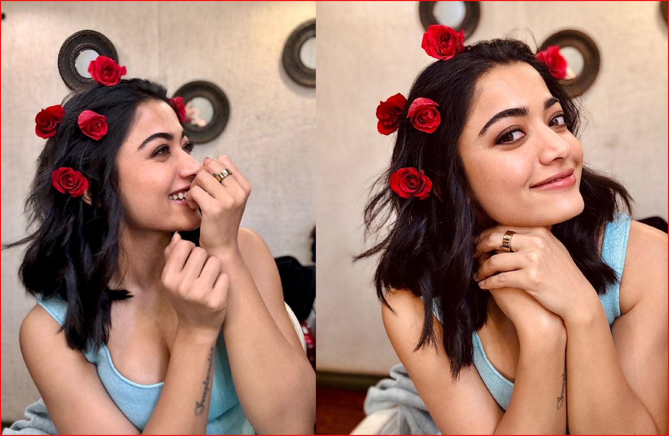 Actress Rashmika Mandanna blushes in cute PICS