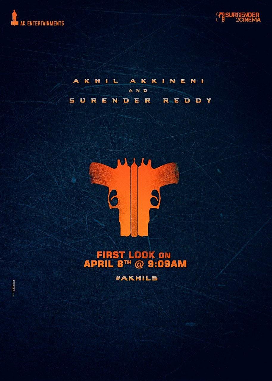 Akhil and Surender Reddy film First look on 8th April