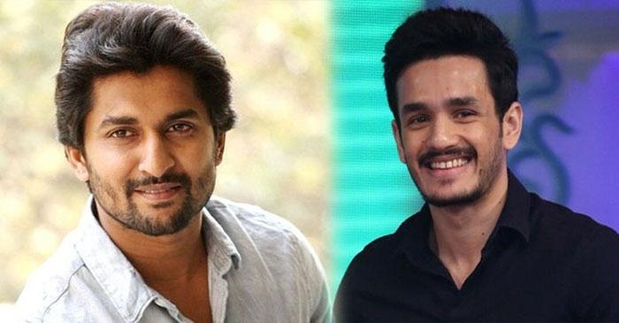 Akhil Uppar Hand with Nani 