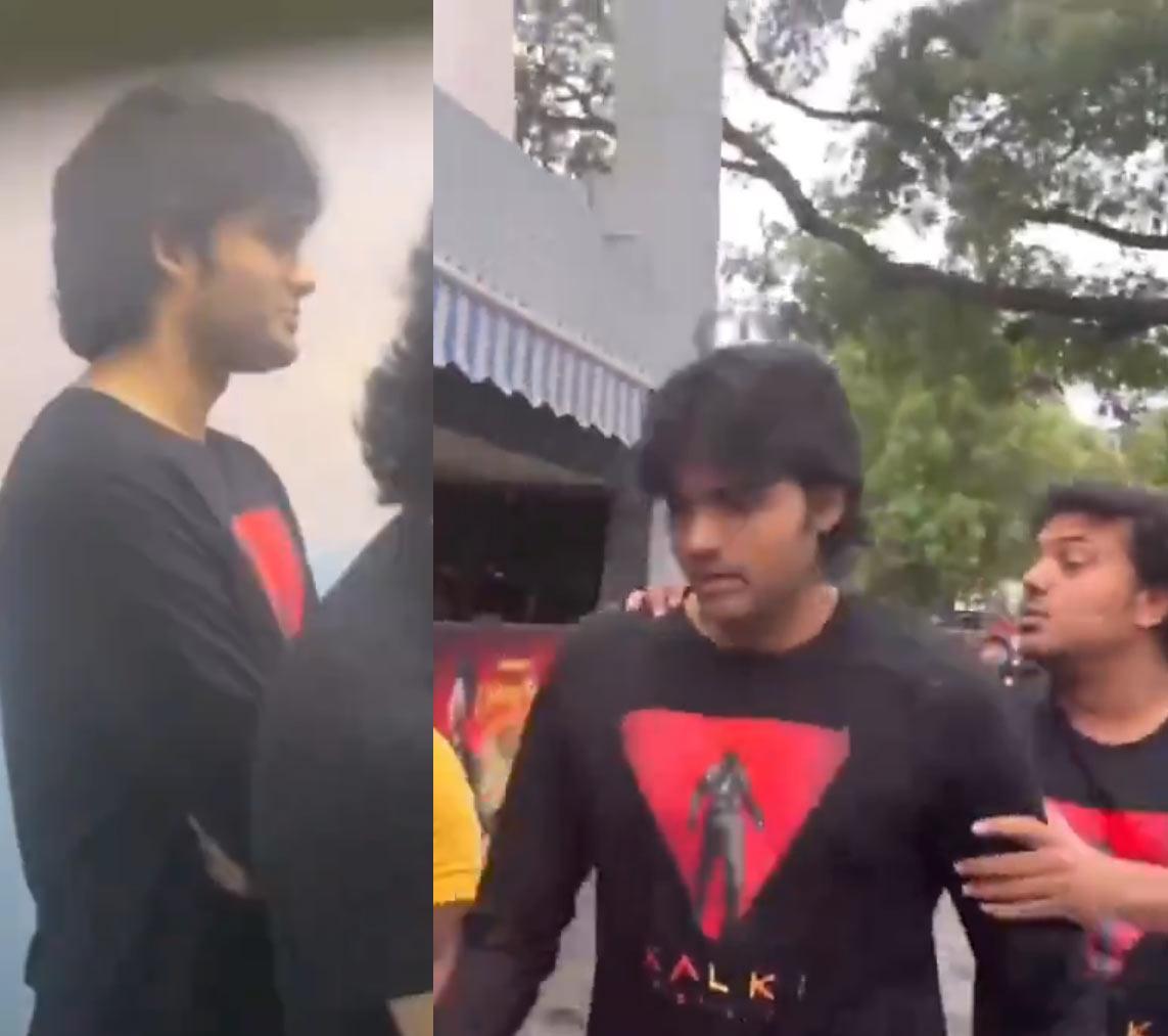 Akira with Kalki t shirt in Kalki 2898 AD theatre