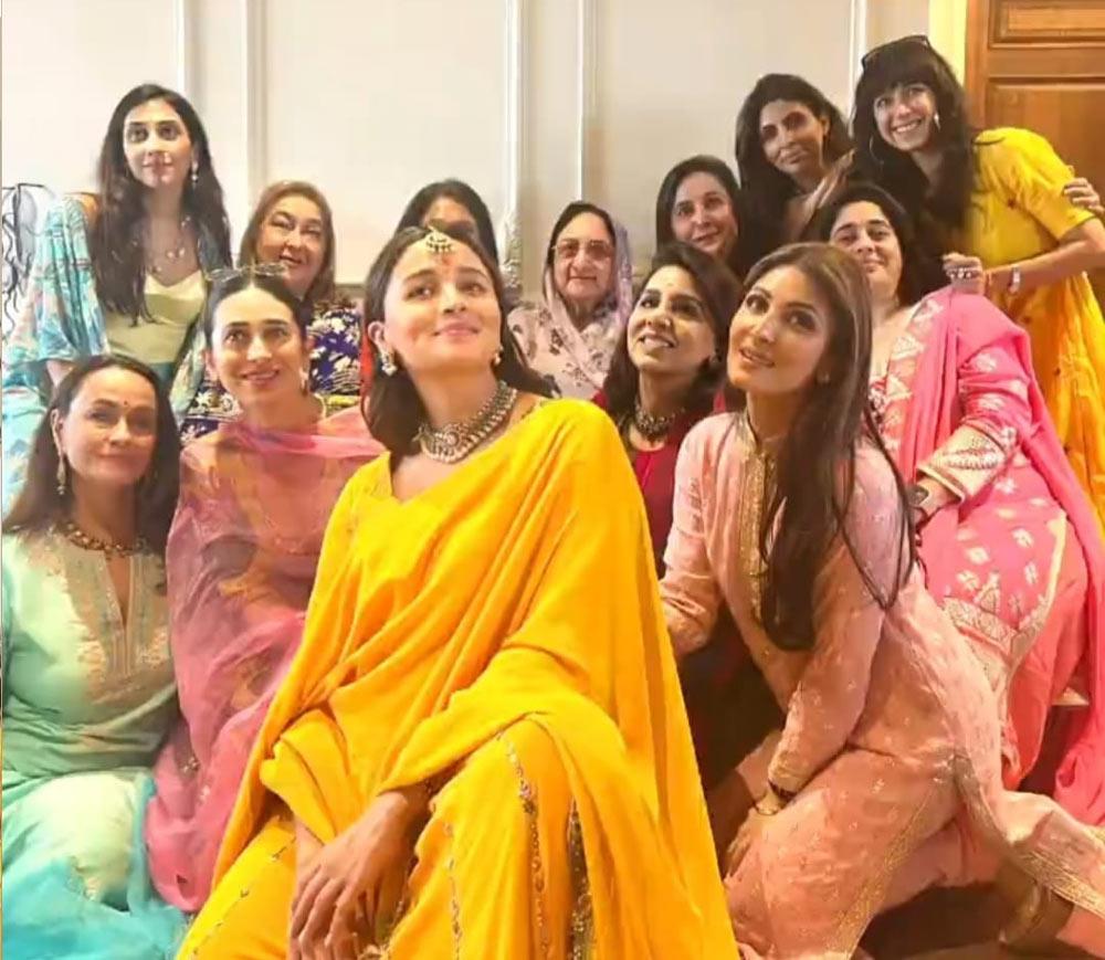 Alia Bhatt decks up in yellow ethnic outfit for baby shower