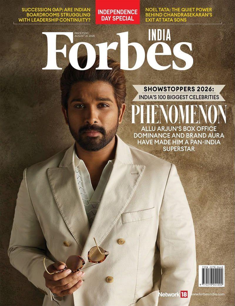  Allu Arjun's graces the cover of FORBES India