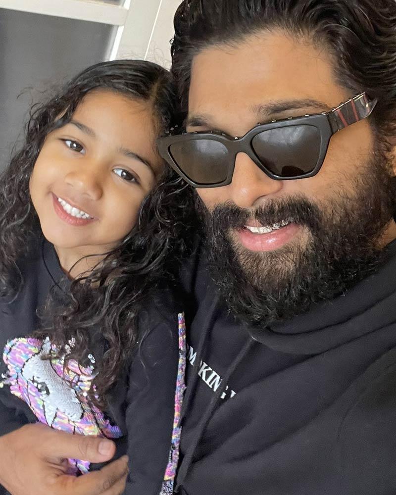 Allu Arjun cute birthday wishes to daughter Allu Arha