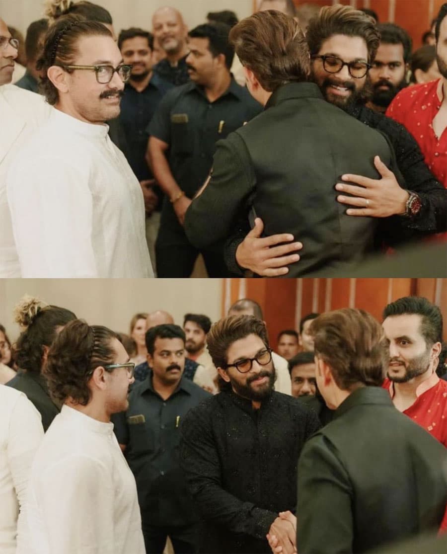 Allu Arjun meets Hrithik Roshan, Aamir Khan at Madhu Mantena bash