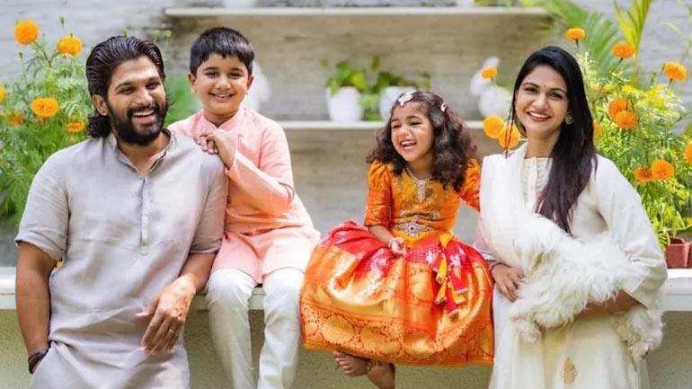 Allu Arjun meets kids after testing Covid negative