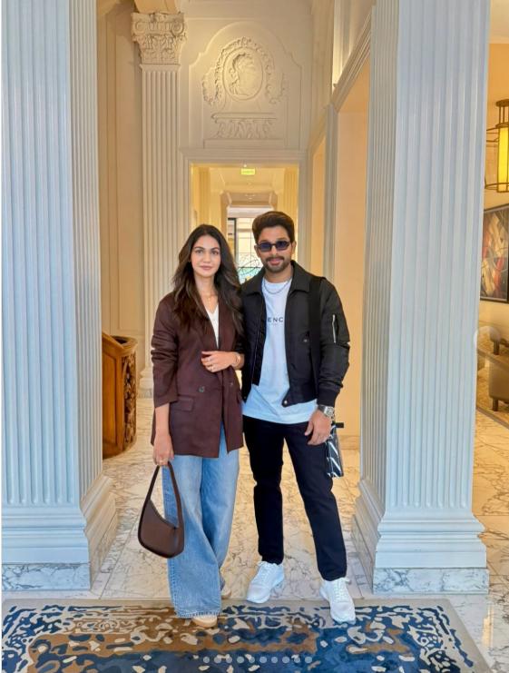 Allu Arjun recent trip beautiful moments with his wife Sneha Redd