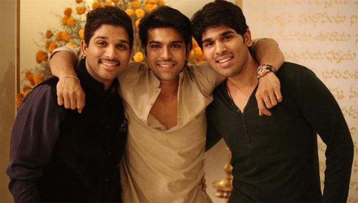 Allu Sirish Posted Ram Charan and Allu Arjun Photo
