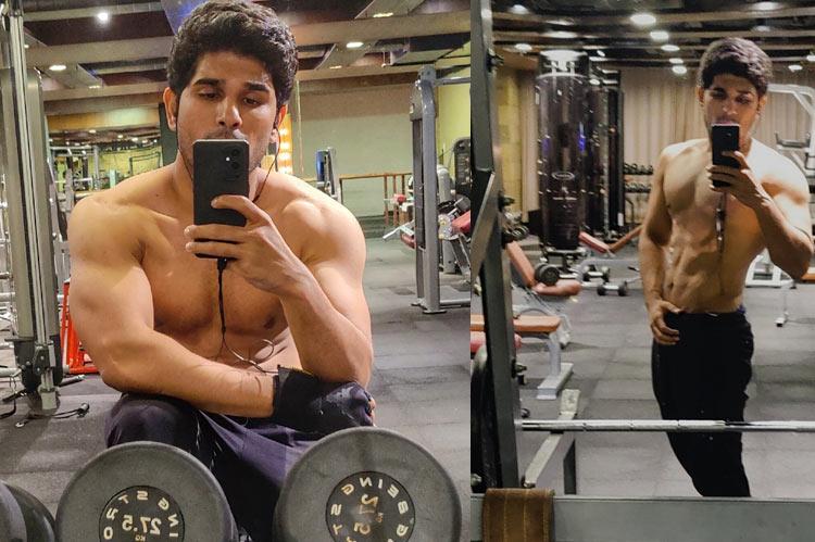 Allu sirish posts his shirtless gym selfies 