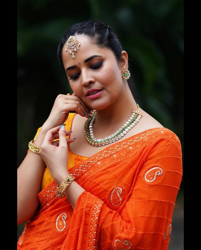 Anasuya Bharadwaj Festive Look 