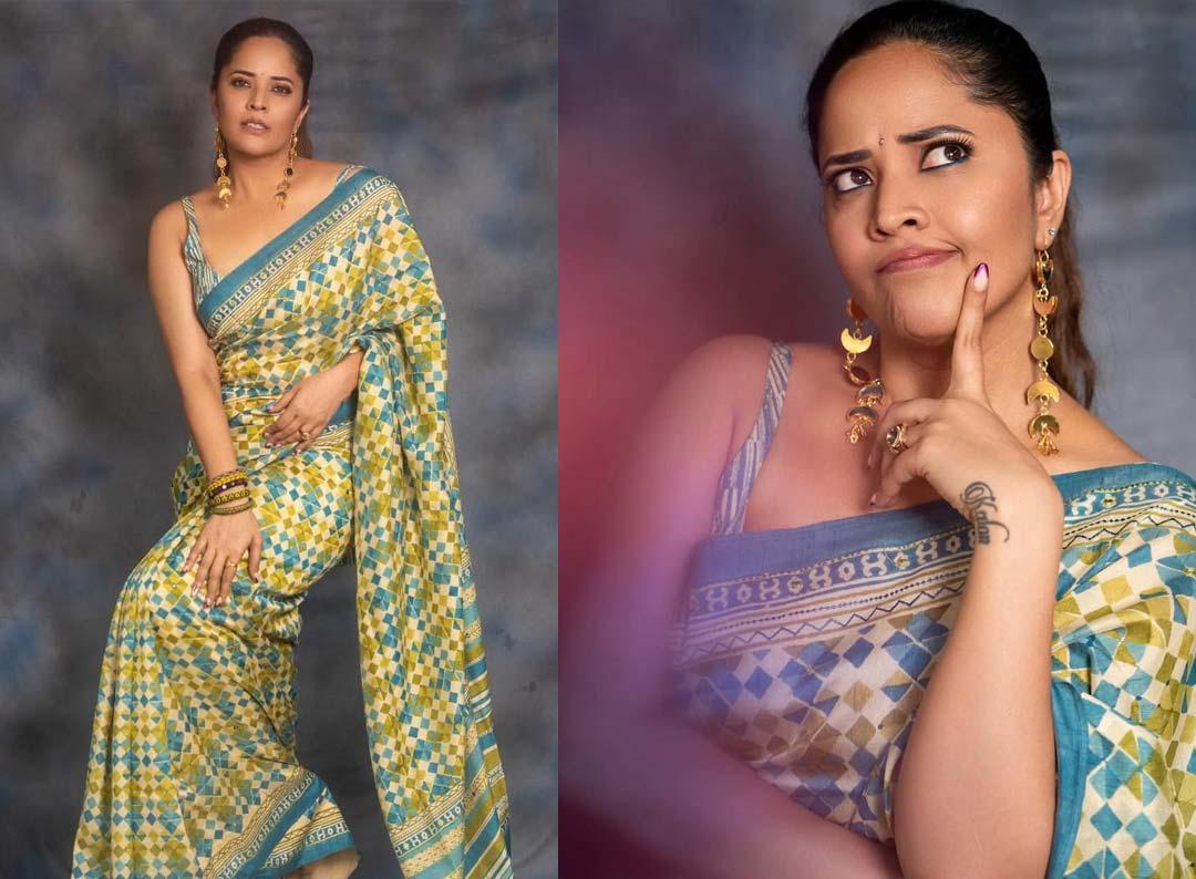 Anasuya Shines in the Traditional Look in Saree