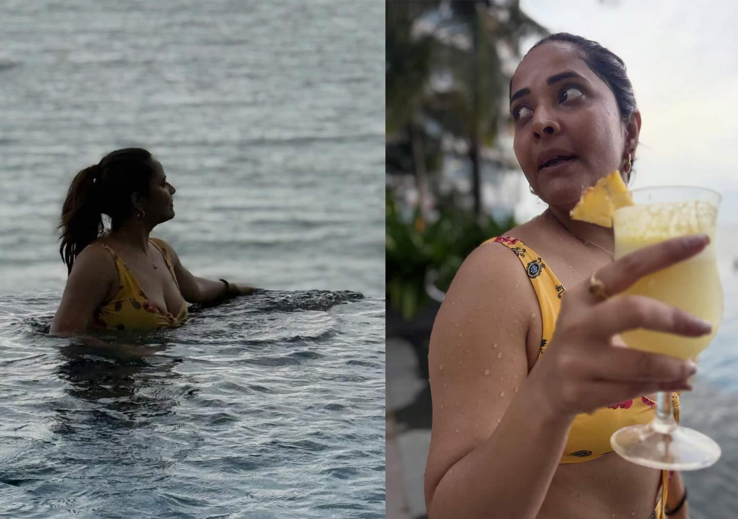 Anasuya welcomed the new year with bikini photos