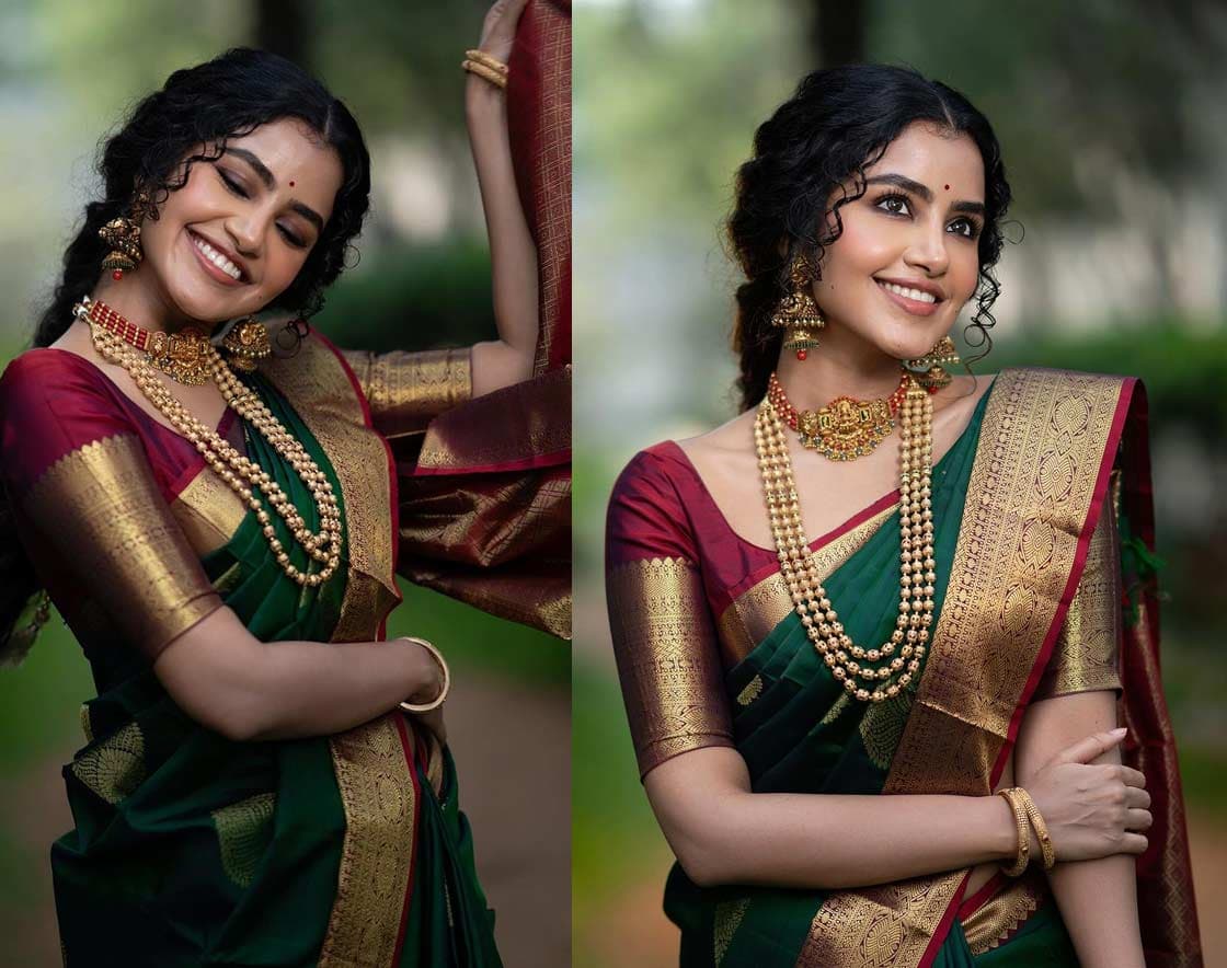 Anupama Parameswaran saree look goes viral