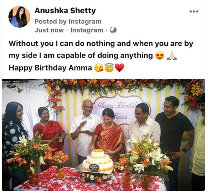Anushka Shetty wishes her Mother on her Birthday