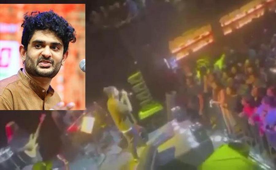 Attack on a popular singer with bottles of alcohol
