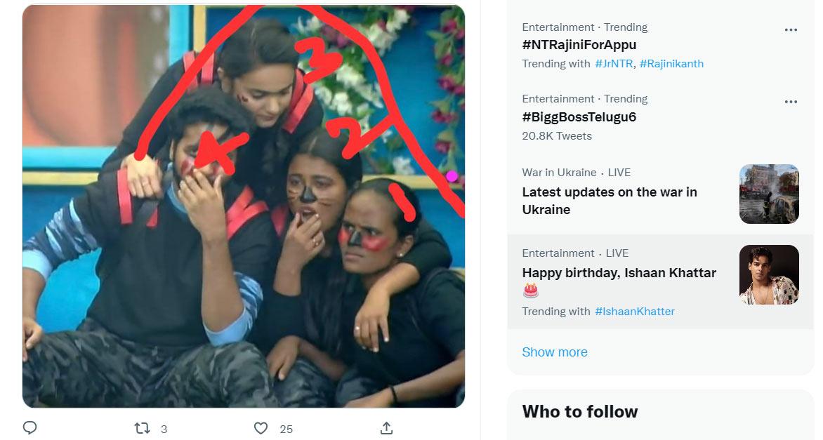 BiggBossTelugu6 hashtag trends on twitter