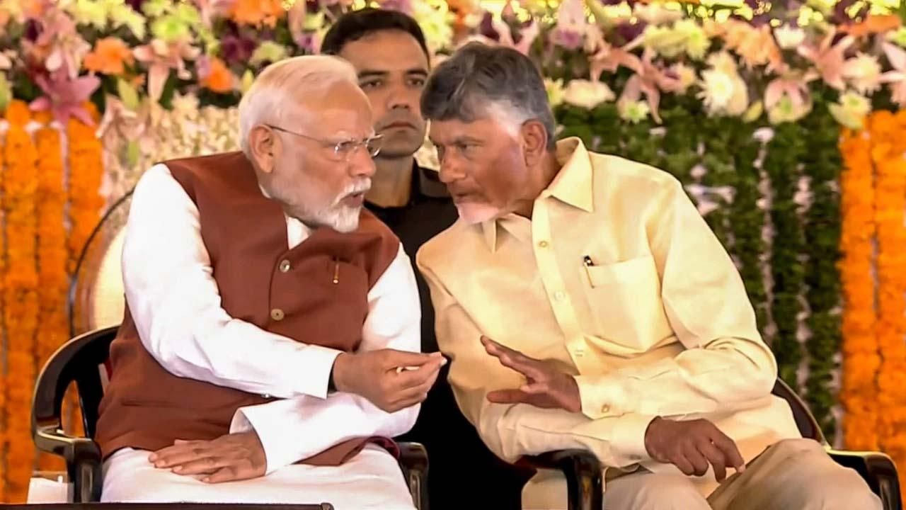Chandrababu Naidu thanks PM for being at Amaravati