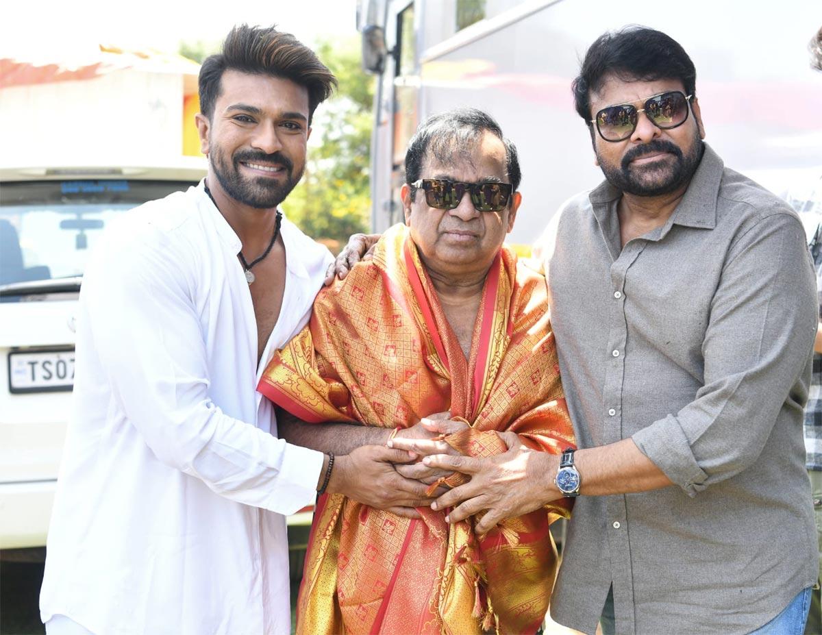 Chiru, Charan praise Brahmanandam moving performance