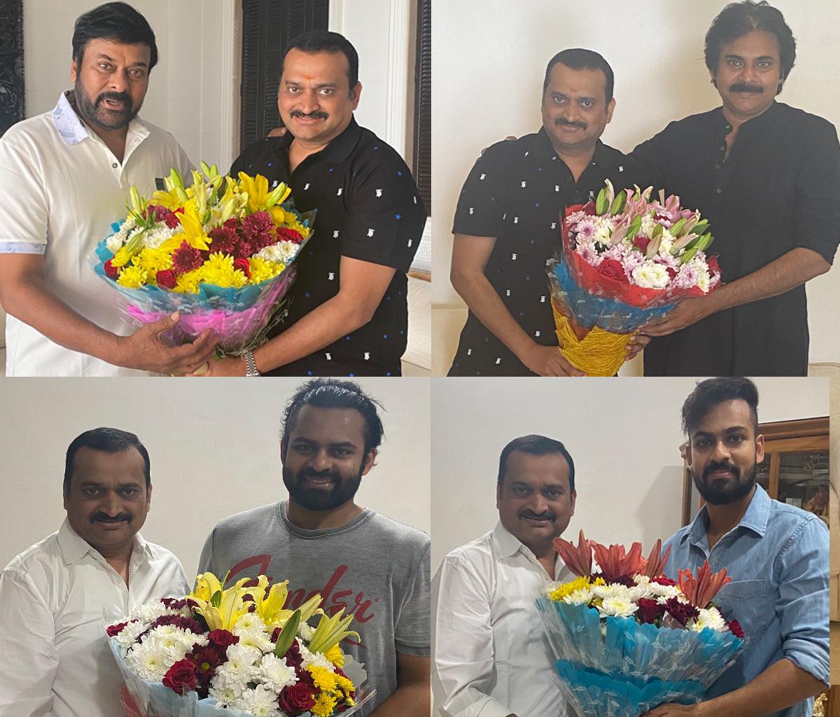 Comedian circling around mega heroes