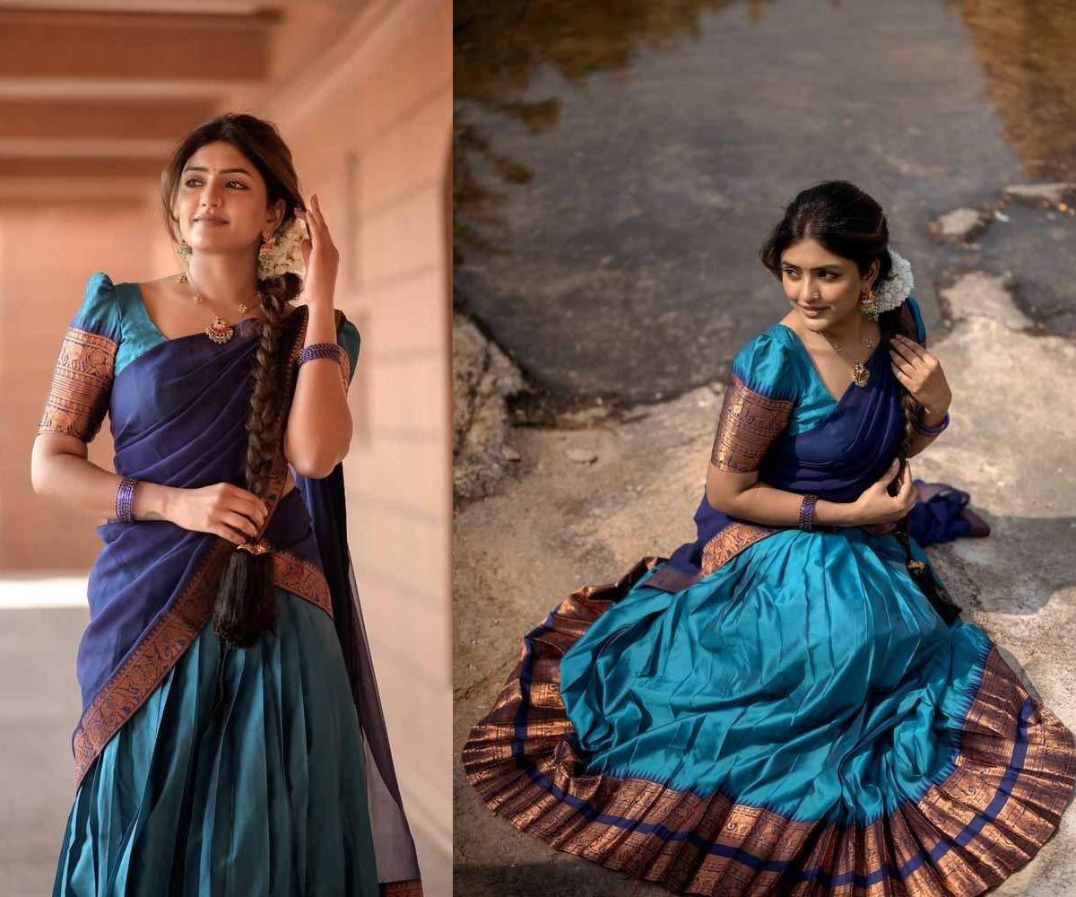 Eesha Rebba Stunning In Traditional Half-saree look