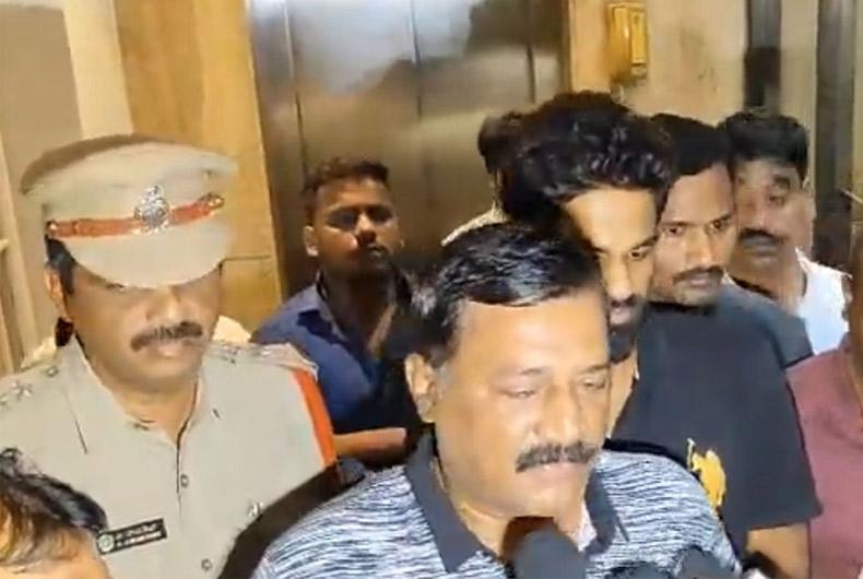 Ganta Srinivas Rao and His Son Arrested