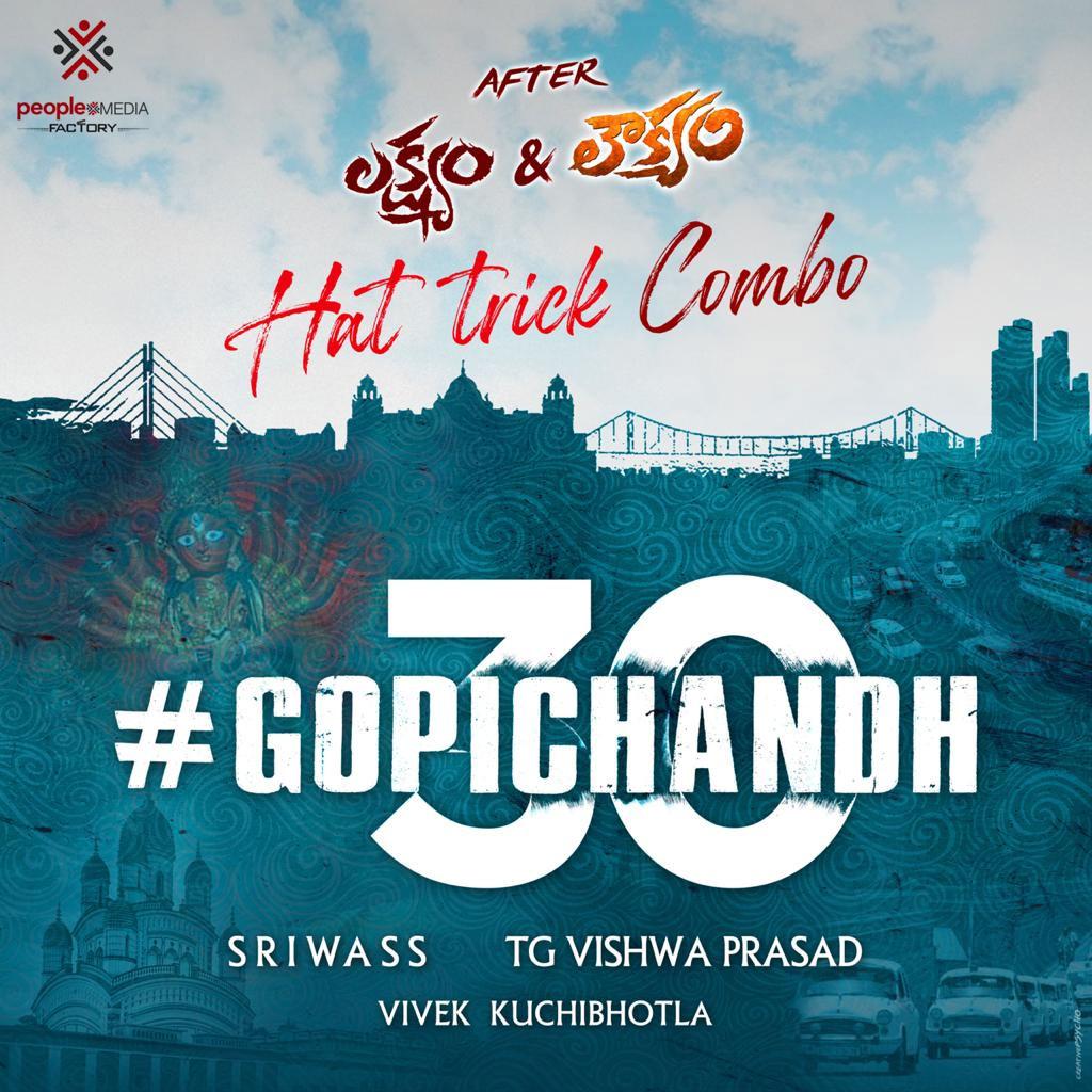 Gopichand 30 With Sriwass Under People Media Factory Announced