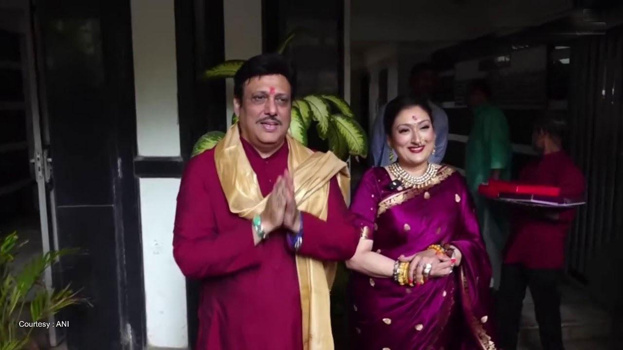 Govinda And Family Ganpati Pooja And Celebration