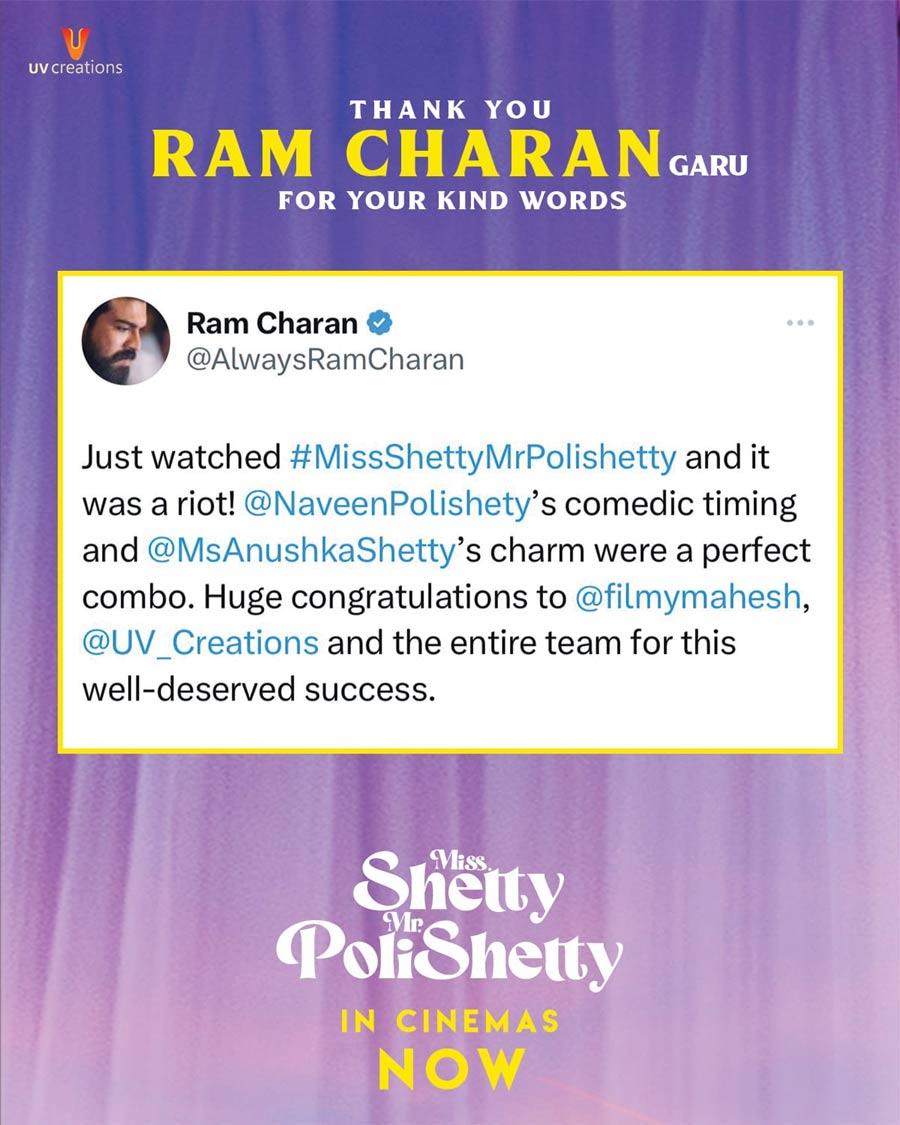 haran shares his Review for Miss Shetty Mr Polishetty