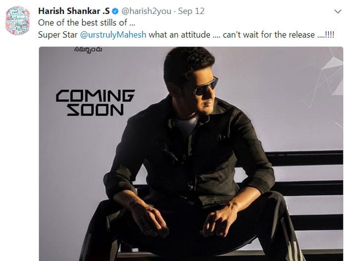Harish Shankar Praises Mahesh Babu Spyder Look