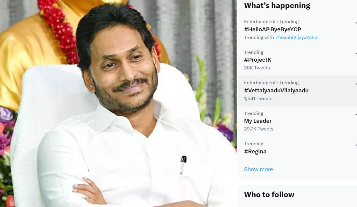 HelloAP_ByeByeYCP hashtag trends on twitter 