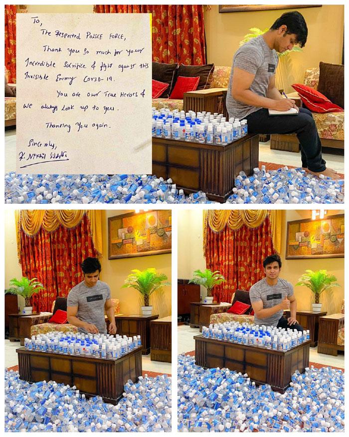 Hero Nikhil Siddharth Helps Police force