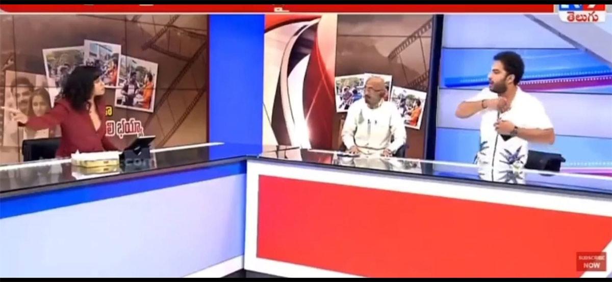 Hero Vishwak sen and anchor Devi Nagavalli fight in TV9 studio