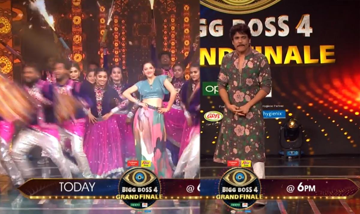 Heroines perform at Bigg boss Grand finale stage