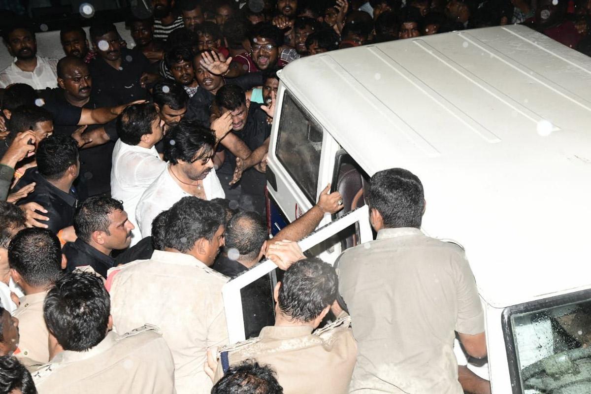 Janasena Chief Pawan Kalyan with Media