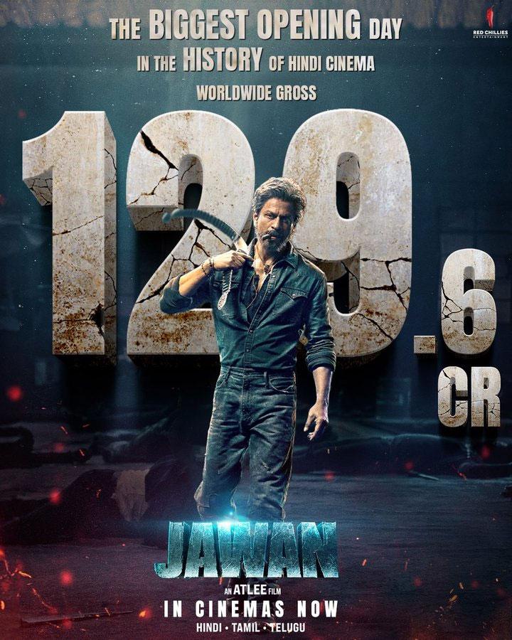 Jawan raked in the highest global number by collecting