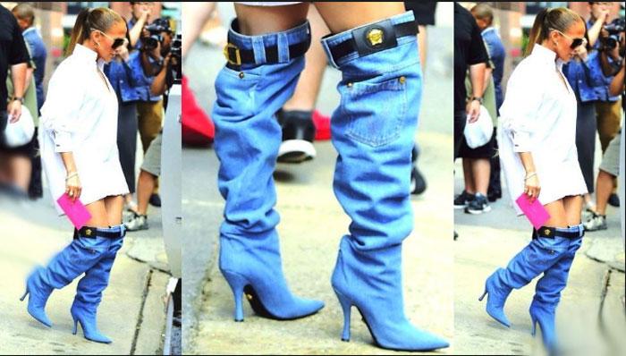 Jennifer Lopez's Boots had Twitter Thinking her 'Pants are Falling'
