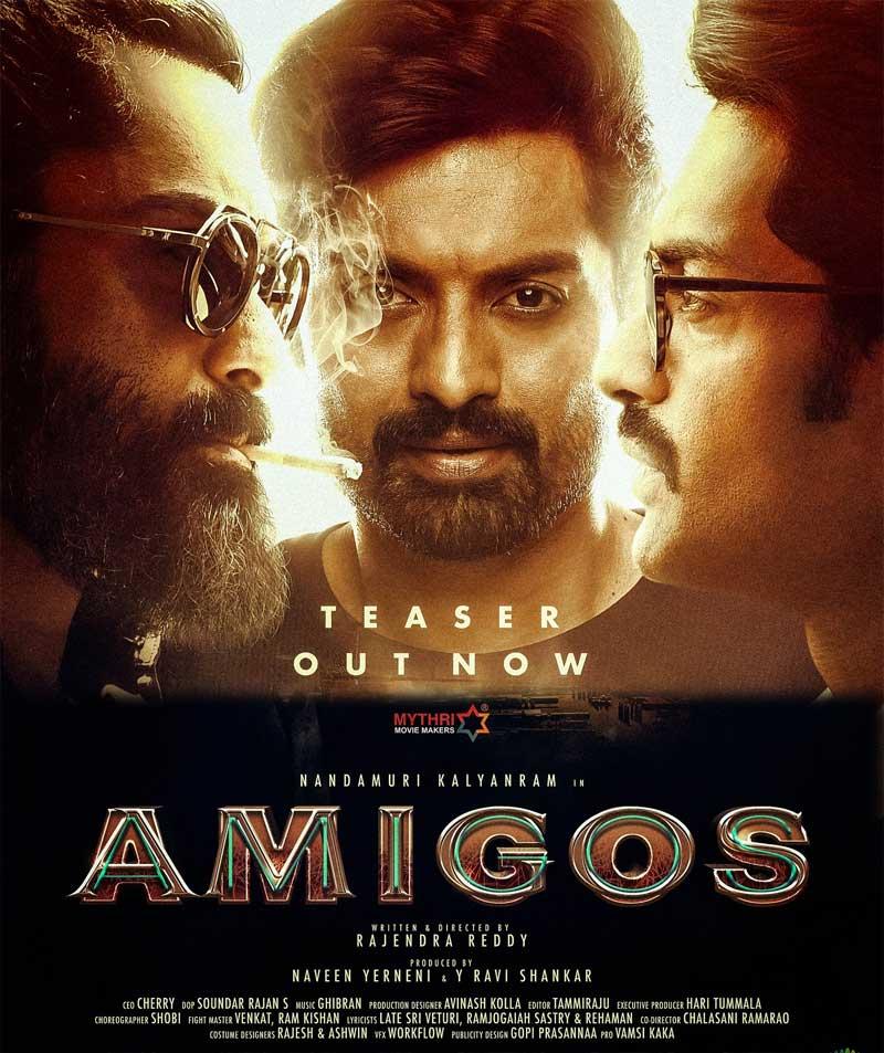 Kalyan Ram triple treat in Amigos teaser