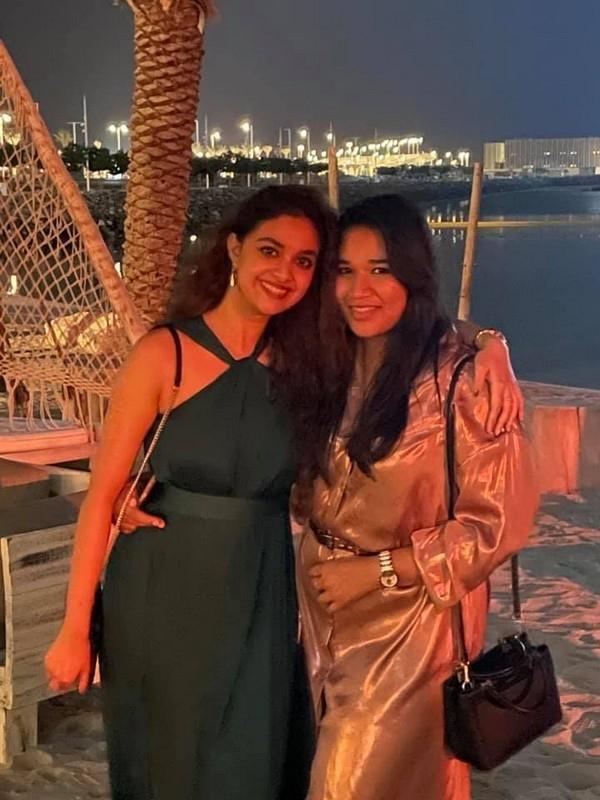 Keerty suresh and her friends enjoying in Dubai